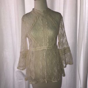 wild pearl lace shirt